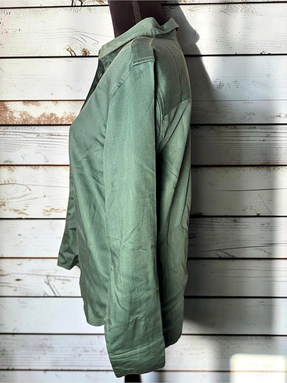 Lands' End | Lyocell Button-Down Popover Top in Green | Size Small | NWT - Picture 4 of 9